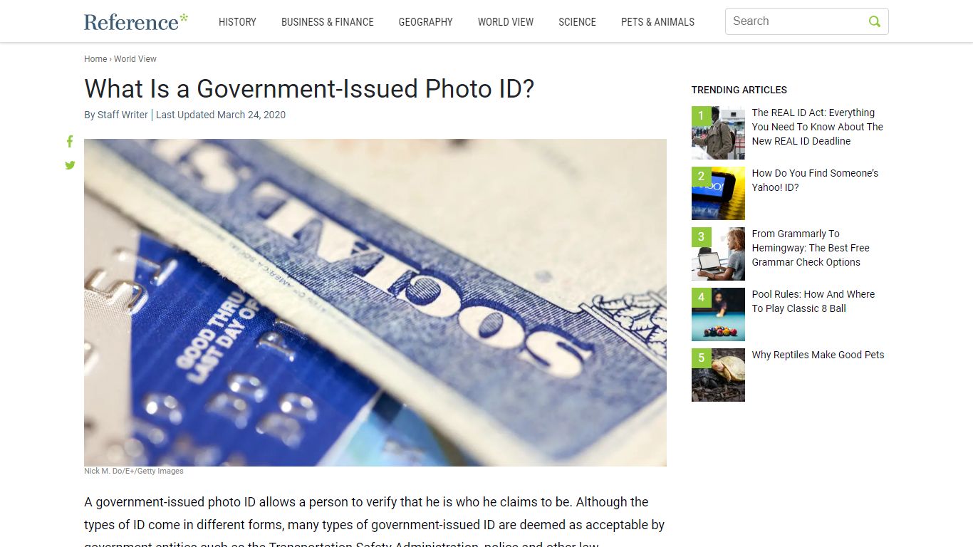 What Is a Government-Issued Photo ID? - Reference.com