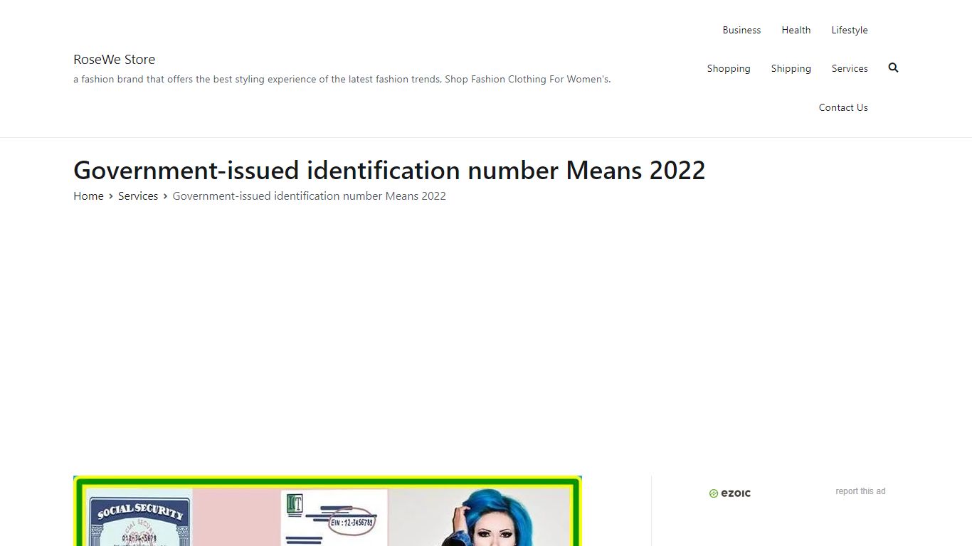 Government-issued identification number Means 2022